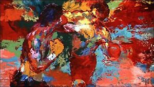 300x169 Leroy Neiman Rocky Vs Apollo Hand Painted Oil Painting On Canvas - Rocky And Apollo Painting