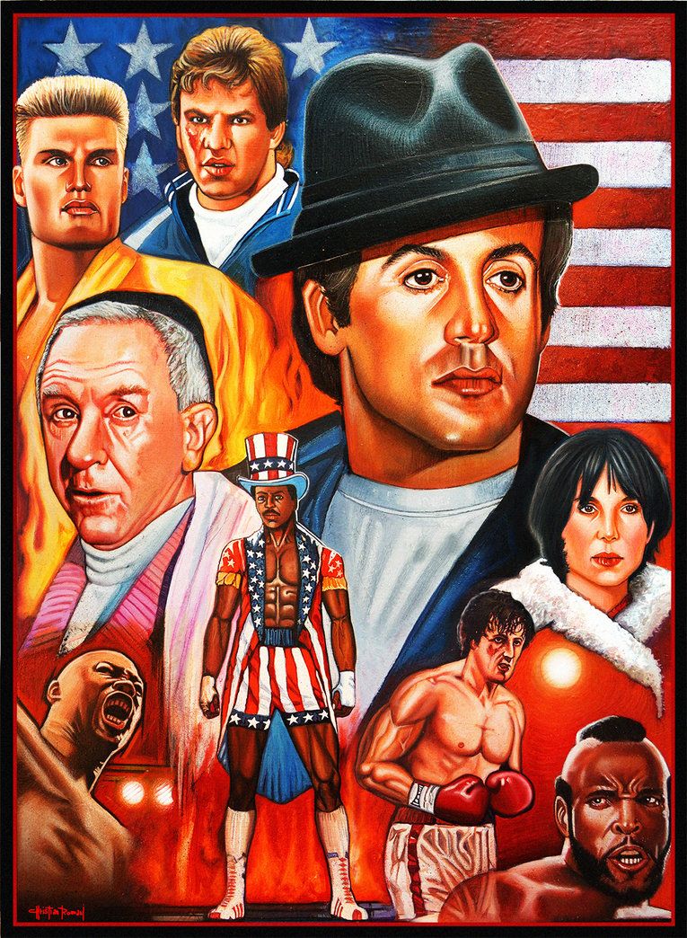 765x1044 Adrian - Rocky Apollo Creed Painting