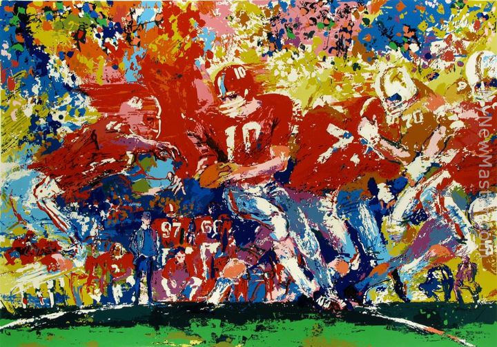 720x503 Oil Painting Leroy Neiman Rocky Vs Apollo - Rocky Apollo Painting