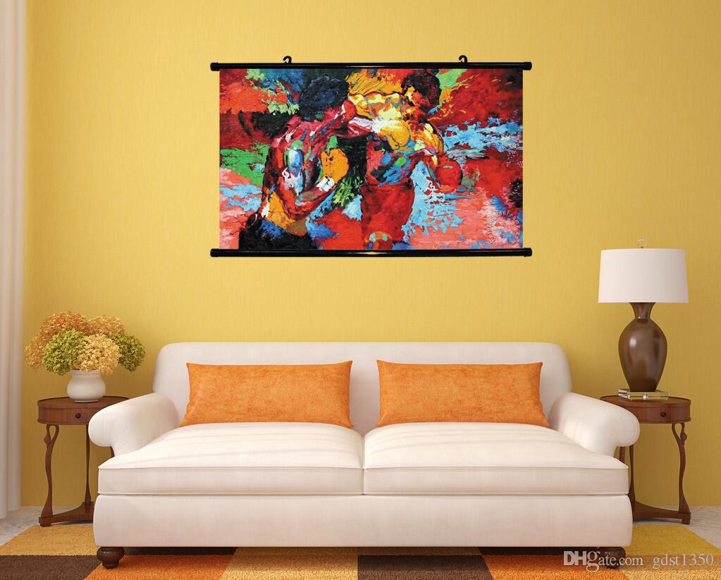 1023x823 2018 24x14 Inch,epro By Leroy Neiman Rocky Vs Apollo Hanging - Rocky Apollo Painting