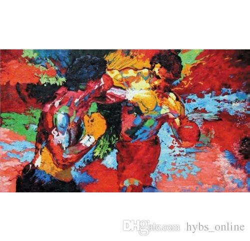 500x481 2018 Framed Epro By Leroy Neiman Rocky Vs Apollo Handpainted - Rocky Apollo Painting