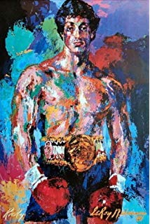 214x320 Orlco Art Hand Painted Leroy Neiman Rocky Vs Apollo - Rocky Apollo Painting