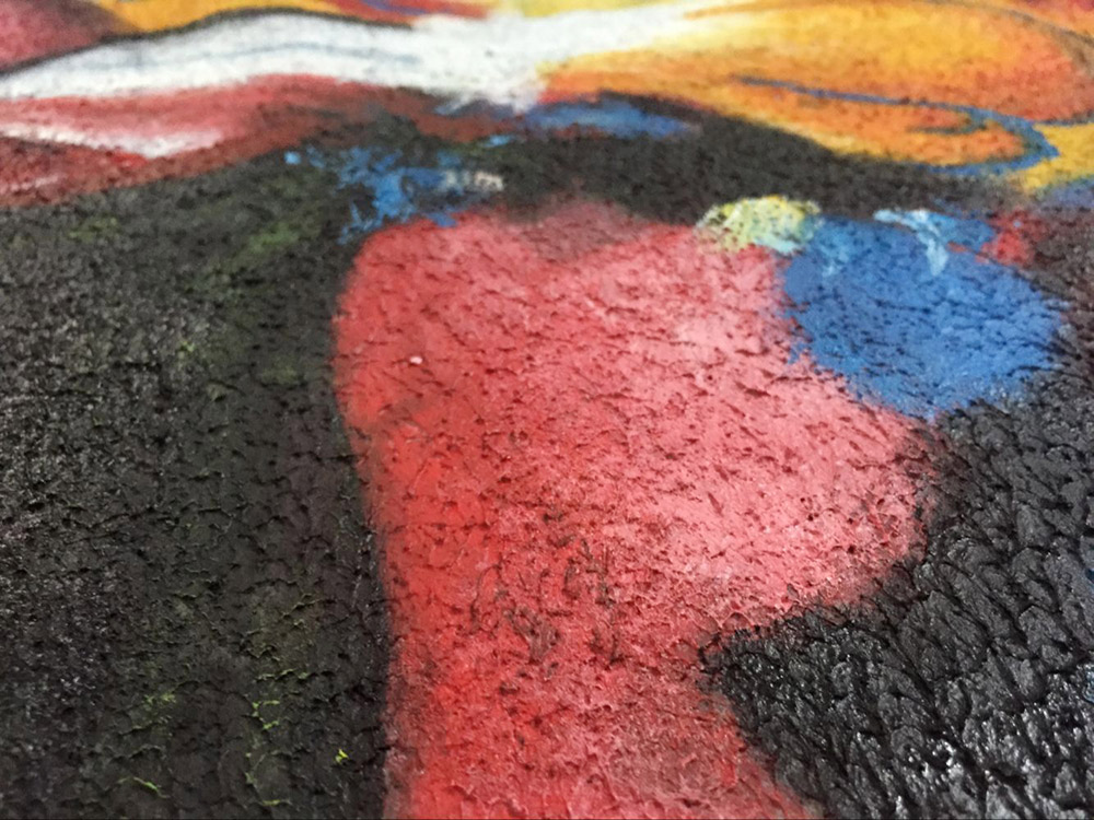 1000x750 Hand Painted Leroy Neimanrocky Vs Apollopalette Knife Abstract - Rocky Apollo Painting