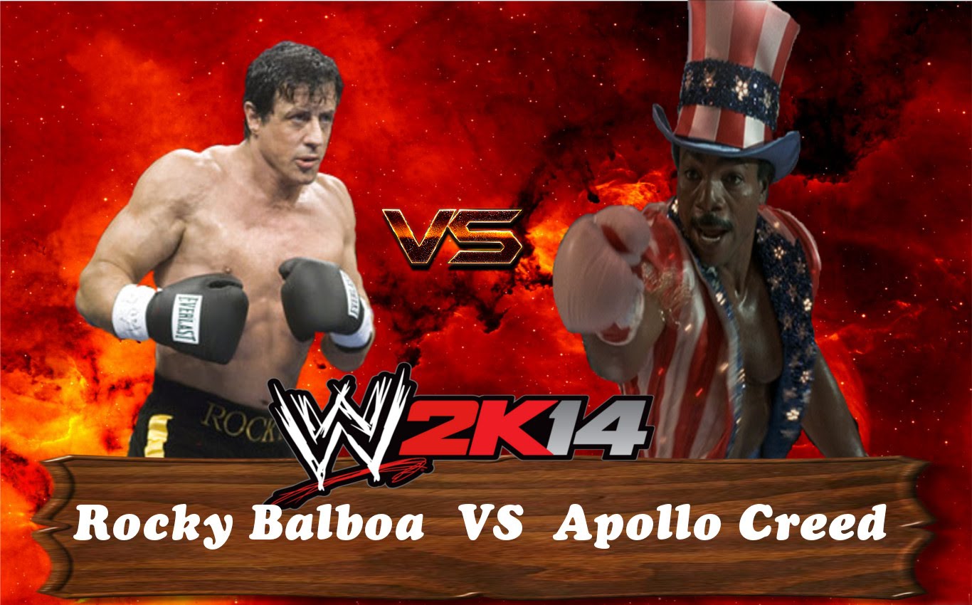 1366x850 Wwe Rocky Balboa Vs Apollo Creed (Inspiration By Rocky 1 Film - Rocky Balboa And Apollo Creed Painting