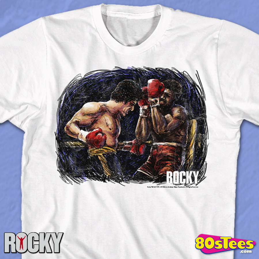 900x900 Balboa Creed Painting Rocky T Shirt 80s Movies Rocky T Shirt - Rocky Balboa And Apollo Creed Painting
