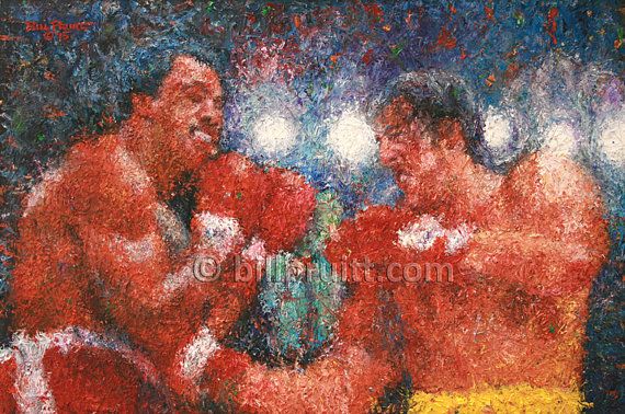 570x378 The Rematch By Bill Pruitt Rocky Balboa Sylvester - Rocky Balboa Apollo Creed Painting