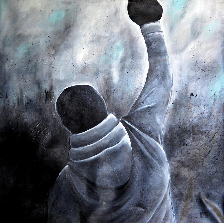 900x898 Rocky Balboa 3 Painting By Holly Donohoe - Rocky Balboa Painting