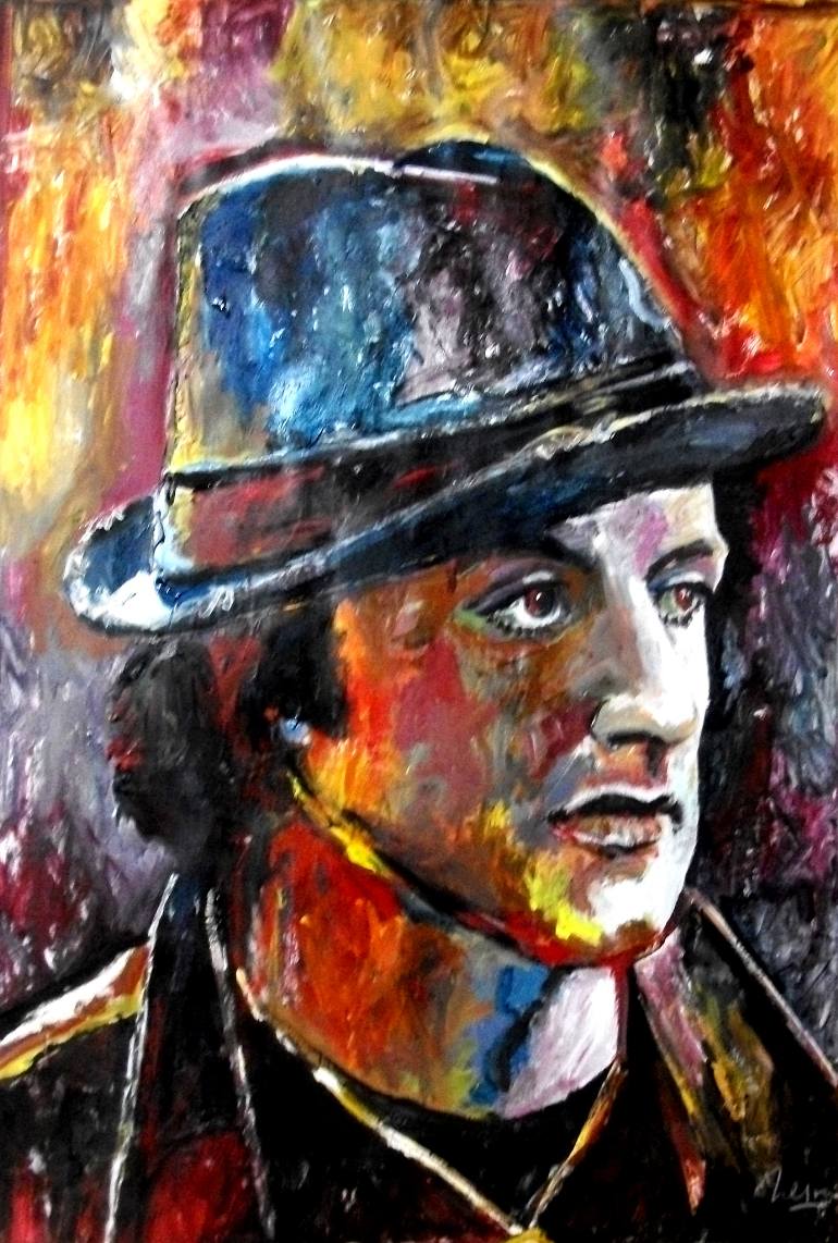 770x1142 Saatchi Art Rocky Balboa Mixed Media Original Painting Painting - Rocky Balboa Painting