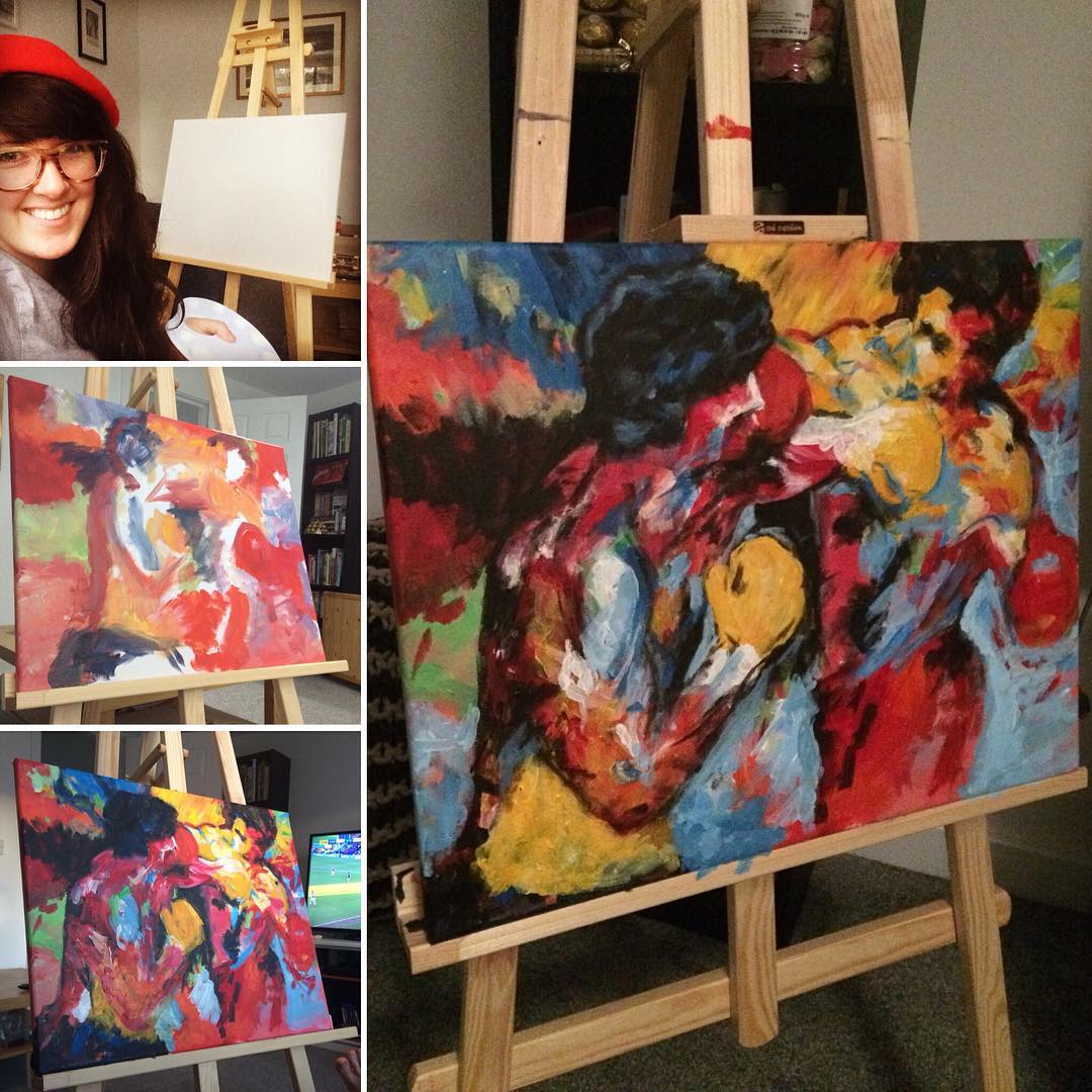 1080x1080 Rockyvsapollo - Rocky Iii Painting