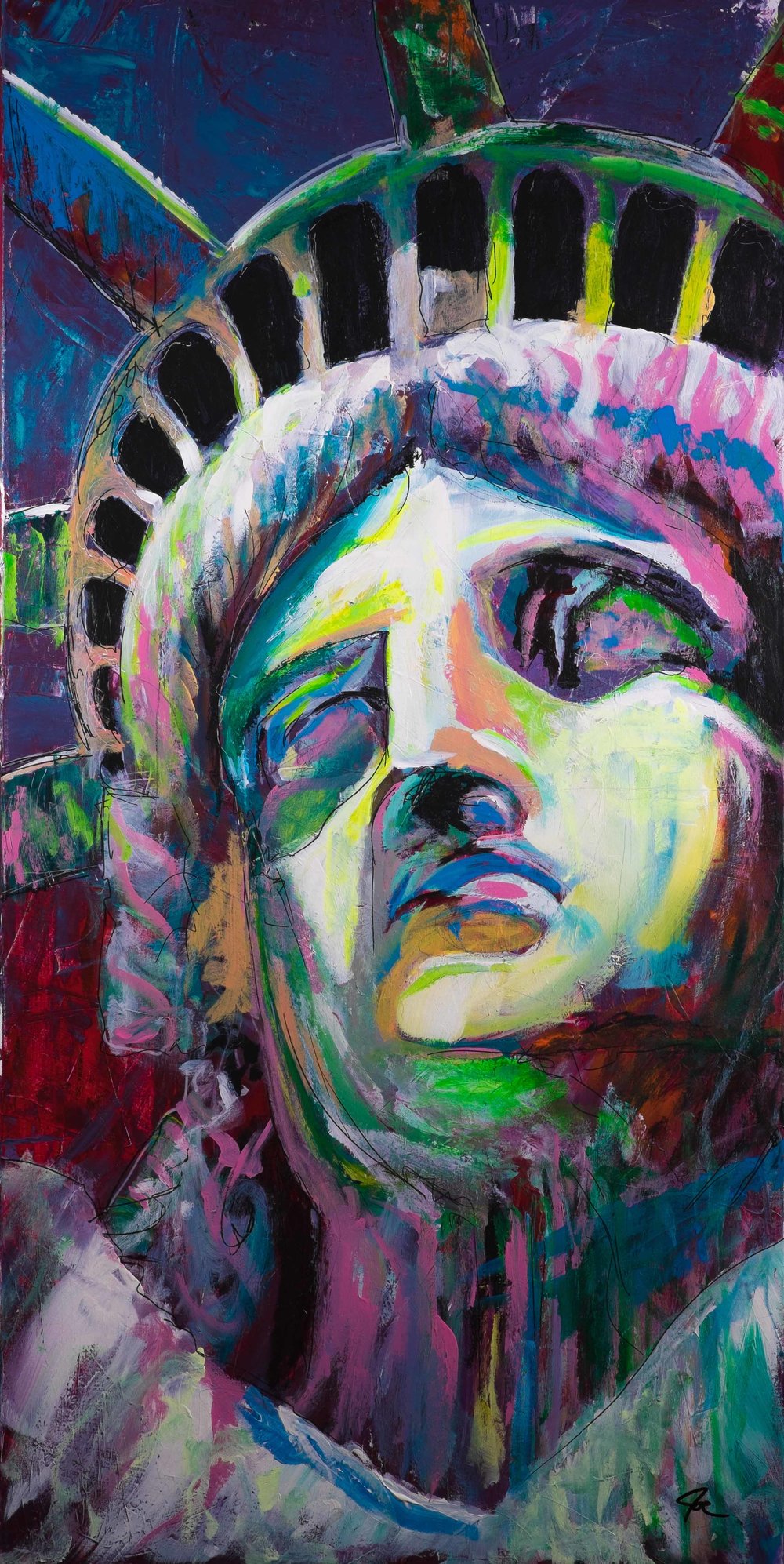 1000x1994 Canvas Prints Joe Everson Art - Rocky Iii Painting