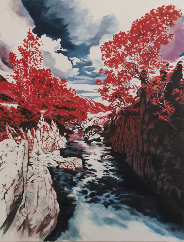 770x1015 Saatchi Art Rocky Landscape Painting By Judit Mraz - Rocky Landscape Painting