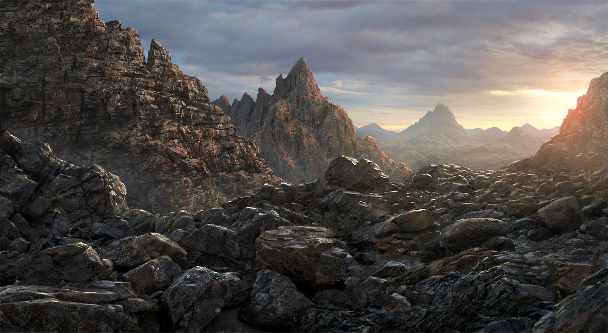 1200x657 Cgtalk - Rocky Landscape Painting