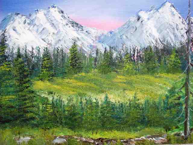 640x480 Rocky Mountain Wilderness Oil Painting Rebecca Milne Foundmyself - Rocky Mountain Painting