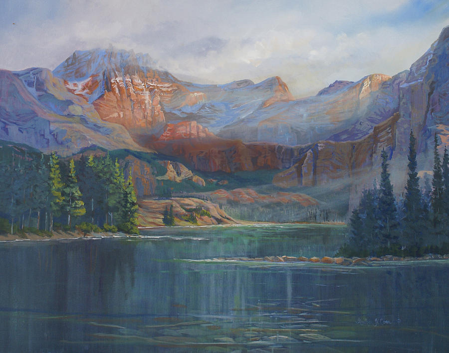 900x707 Capitol Peak Rocky Mountains Painting By Heather Coen - Rocky Mountain Painting