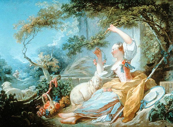 600x439 The Souvenir - Rococo Painting