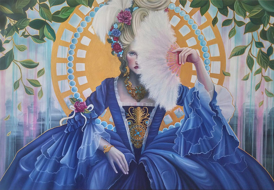 900x625 La Reine Du Rococo Painting By Beatriz Morera - Rococo Painting