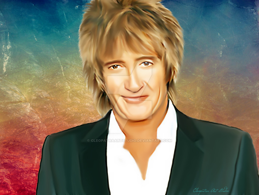 900x679 Rod Stewart 2 By Cleopatraartstudio - Rod Stewart Painting