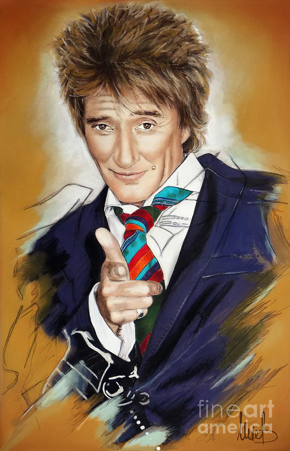 579x900 Rod Stewart Pastel By Melanie D - Rod Stewart Painting