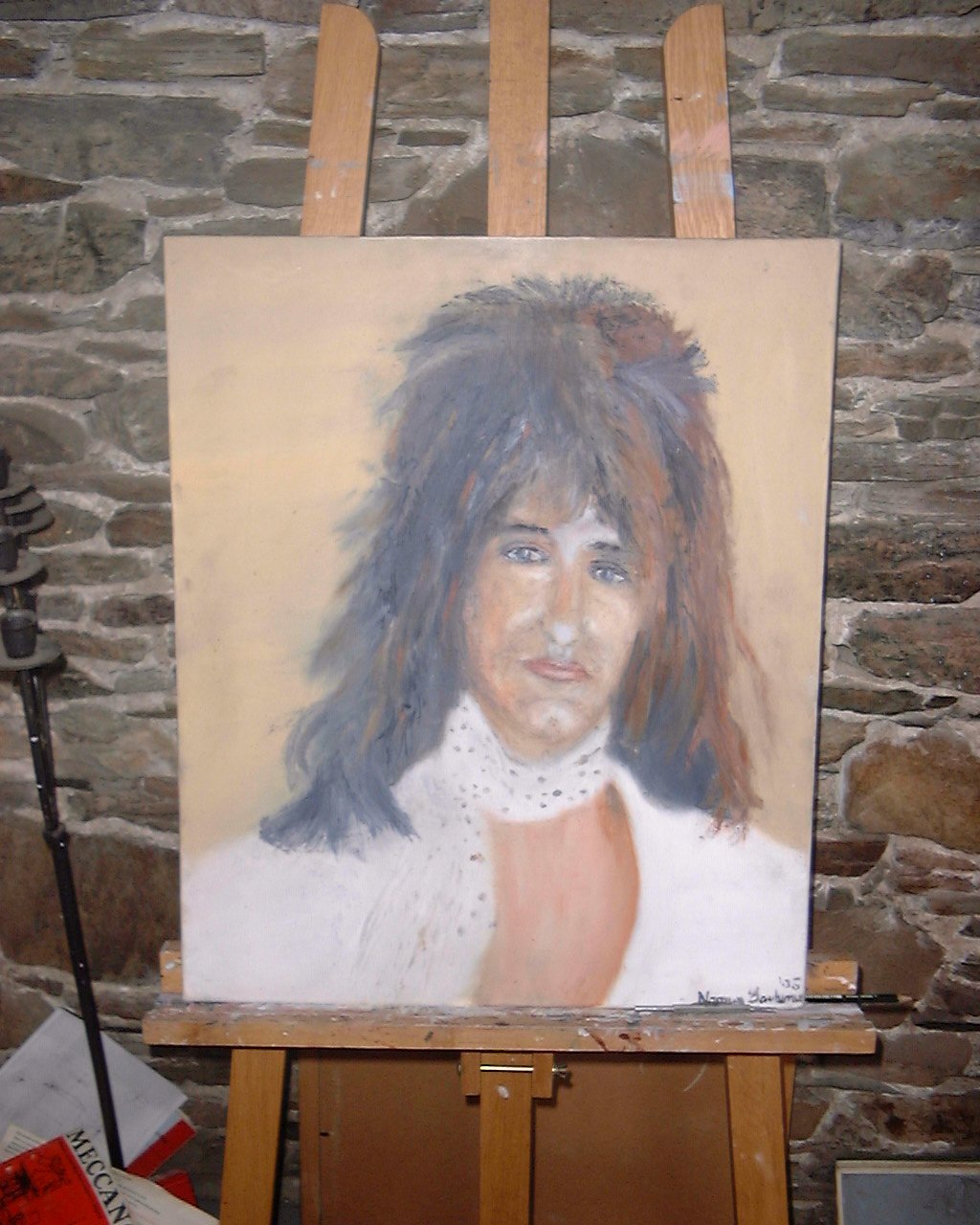 1024x1280 Norman Sandeman Oil Paintings Rod Stewart 2 - Rod Stewart Painting
