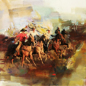 300x300 Rodeo Paintings Fine Art America - Rodeo Painting