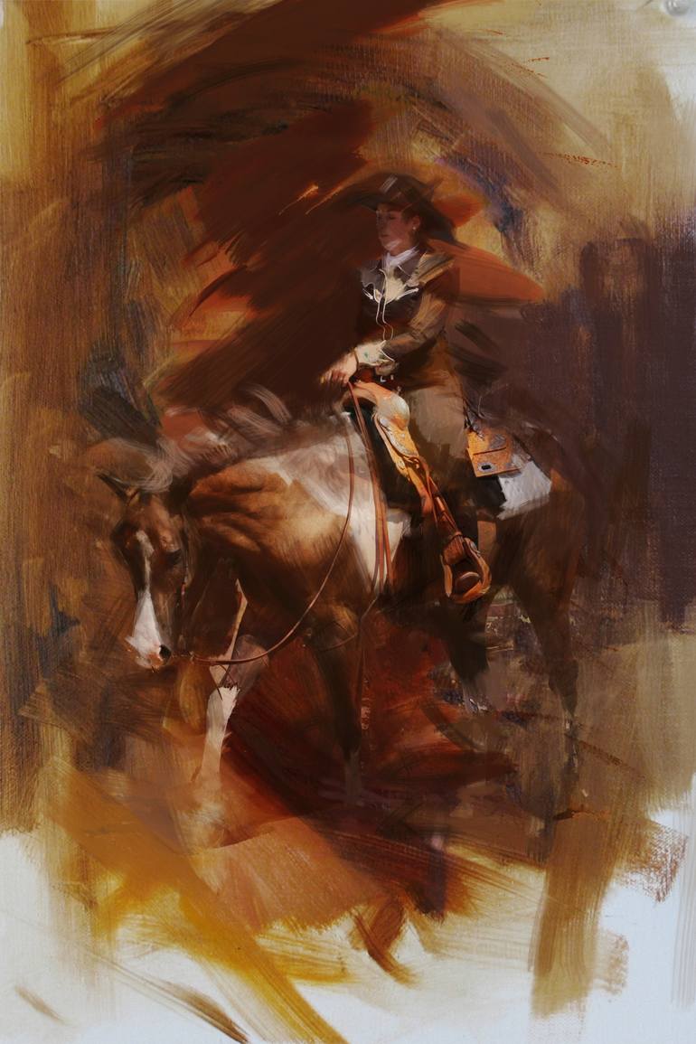 770x1155 Saatchi Art Rodeo 24 Painting By Corporate Art Task Force - Rodeo Painting