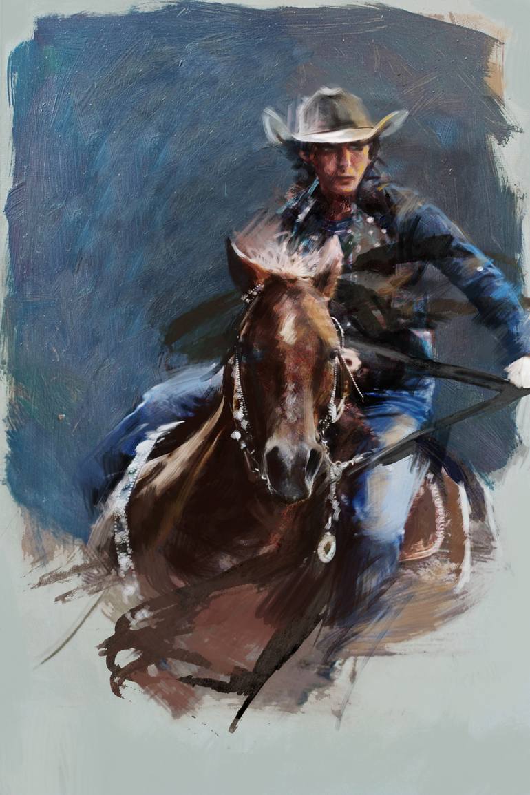 770x1155 Saatchi Art Rodeo 34 Painting By Corporate Art Task Force - Rodeo Painting