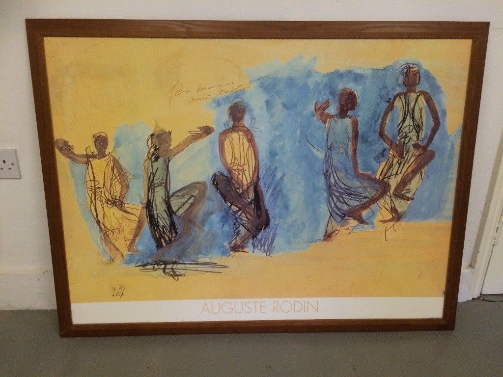 1024x768 Print Of A Watercolourgouache Painting By Auguste Rodin Titled - Rodin Painting