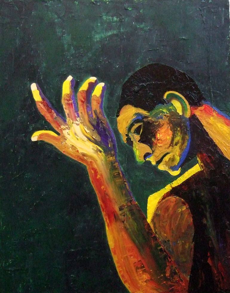 770x981 Saatchi Art Homage To Rodin Painting By Leon Nicholas Kalas - Rodin Painting