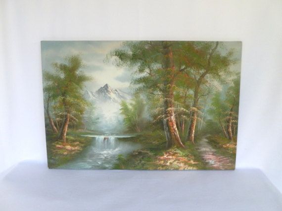 570x428 Mid Century Original Oil Landscape Painting By Roger Brown - Roger Brown Artist Oil Painting