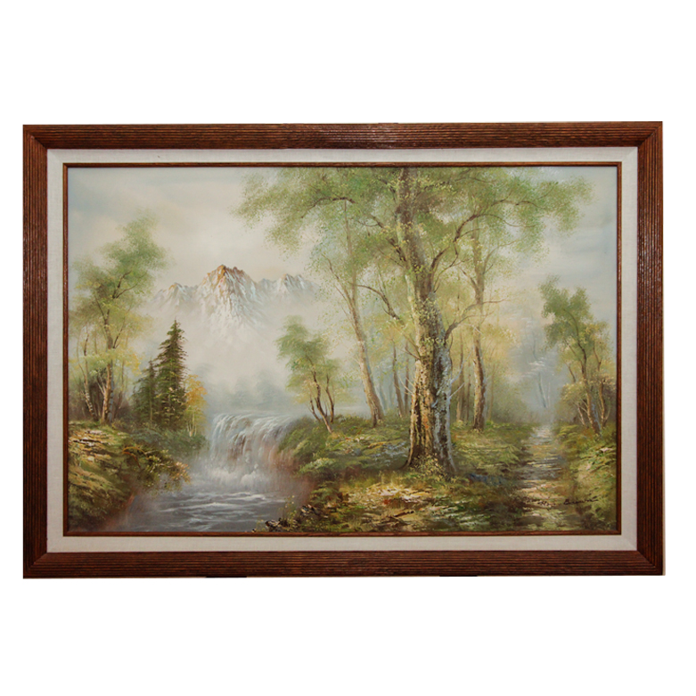 781x781 Landscape Oil Painting By Roger Brown Ebth - Roger Brown Oil Painting Landscape
