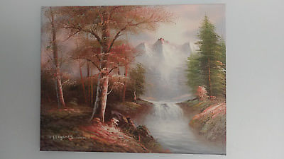 400x225 Roger Brown Signed Oil On Canvas Landscape Painting - Roger Brown Oil Painting Landscape
