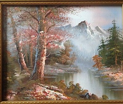 400x339 Vintage Roger Brown Oil On Canvas Landscape Painting. Excellent - Roger Brown Oil Painting Landscape