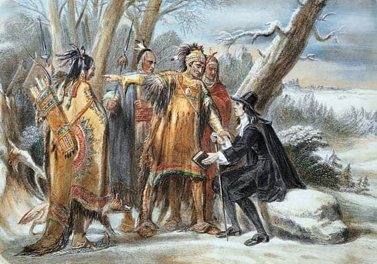 550x385 U.s. Timeline 1636 - Roger Williams Painting