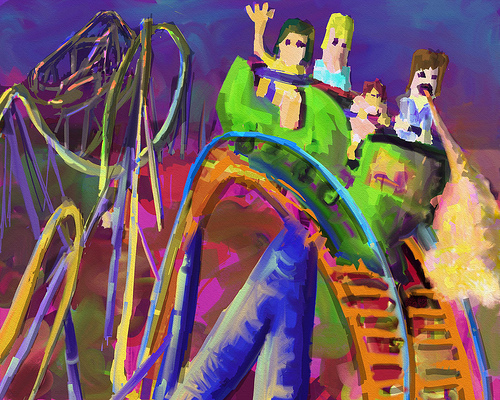 500x400 Roy Blumenthal Is - Roller Coaster Painting