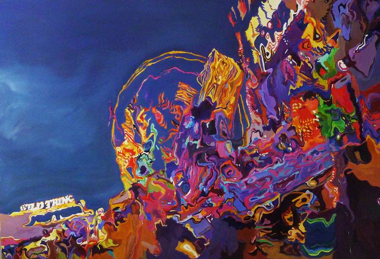 770x525 Saatchi Art Life's A Roller Coaster Painting By Jennifer Gabbay - Roller Coaster Painting