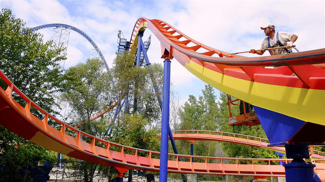 1071x600 Coaster Painters Have Close Brush - Roller Coaster Painting