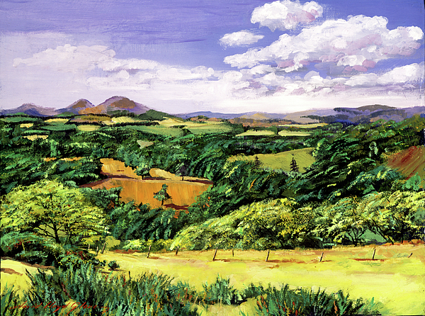 600x446 Rolling Hills Of Scotland Painting By David Lloyd Glover - Rolling Hills Painting