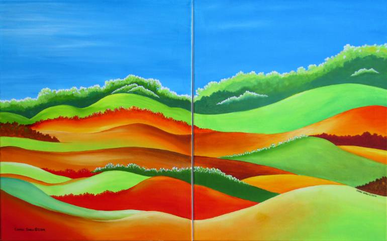770x481 Saatchi Art Rolling Hills Painting By Carol Sabo - Rolling Hills Painting