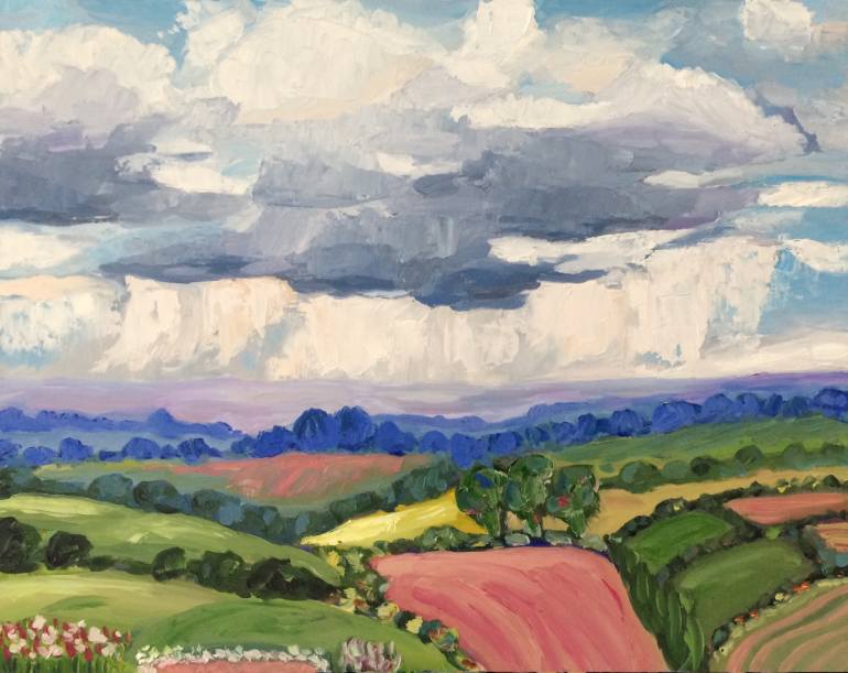 770x611 Saatchi Art Rolling Hills Painting By Kate Solohub - Rolling Hills Painting