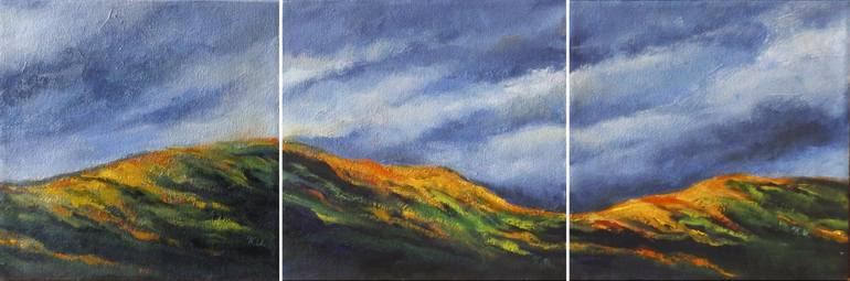 770x255 Saatchi Art Rolling Hills Painting By Krystyna Urbanellis - Rolling Hills Painting