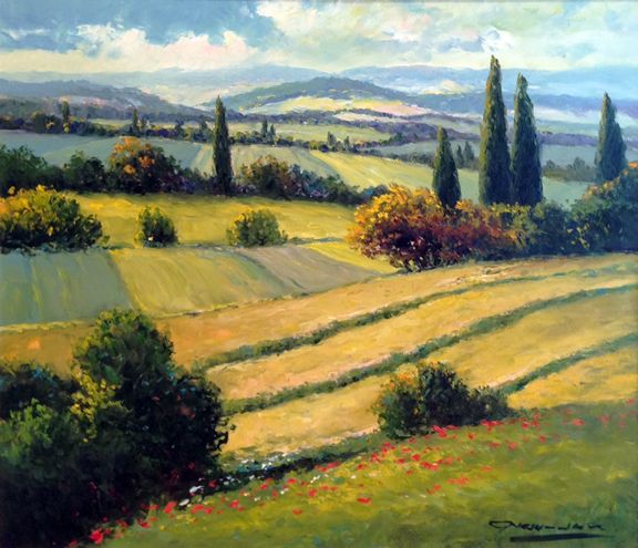 576x495 Gerhard Nesvadba - Rolling Hills Painting
