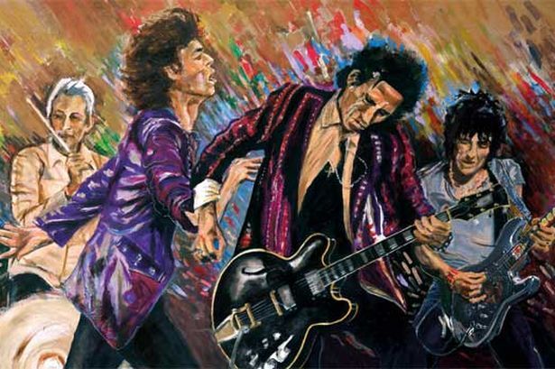 615x409 Rolling Stone Ronnie Wood Reveals His Passion For Painting - Rolling Stones Painting