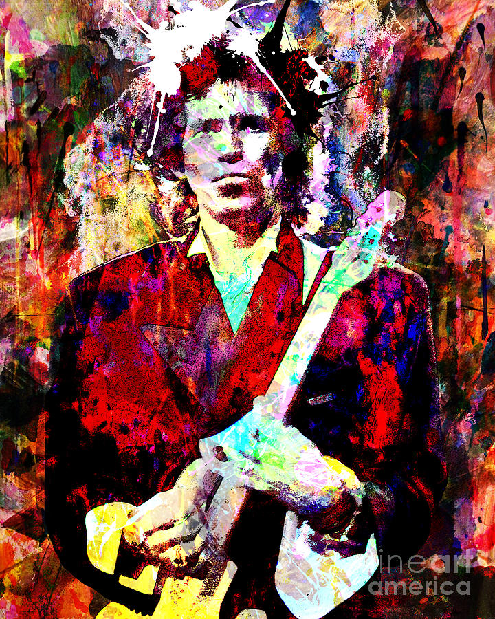 720x900 Keith Richards - Rolling Stones Painting