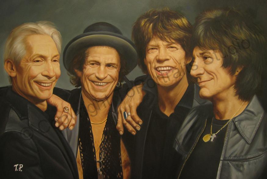 875x586 The Rolling Stones - Rolling Stones Painting