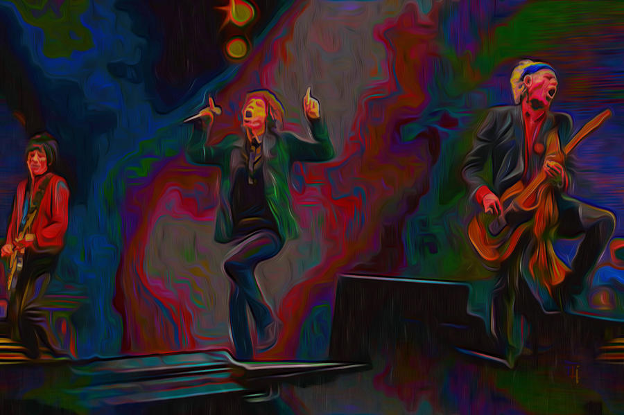 900x599 The Rolling Stones Painting By Fli Art - Rolling Stones Painting