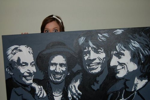 500x333 The Rolling Stones Images Painting For Sale Wallpaper - Rolling Stones Painting