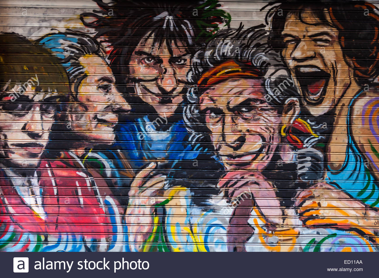 1300x956 The Rolling Stones Painted On A Door In Porta Ticinese, Milan - Rolling Stones Painting