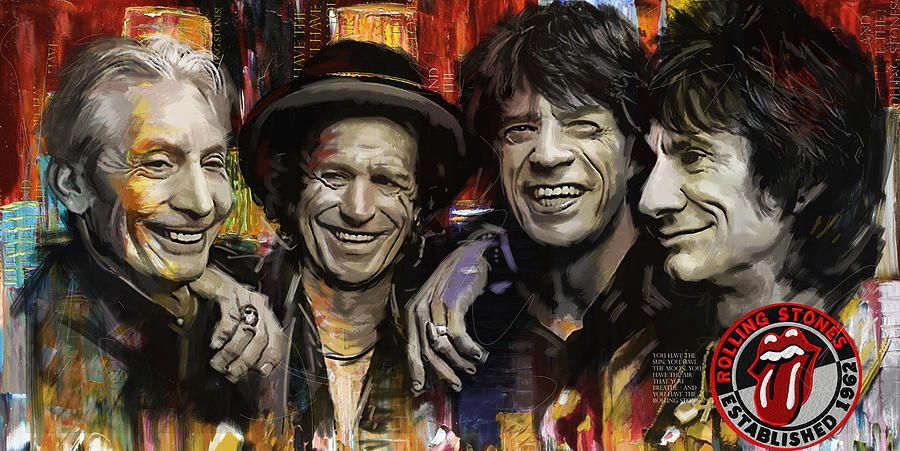 900x451 Rolling Stones Art Rolling Stones Painting Music - Rolling Stones Painting