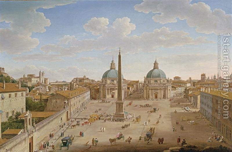 800x524 Roma Piazza Del Popolo 1750 Hendrik Frans Van Lint (Studio Lo - Roma Painting