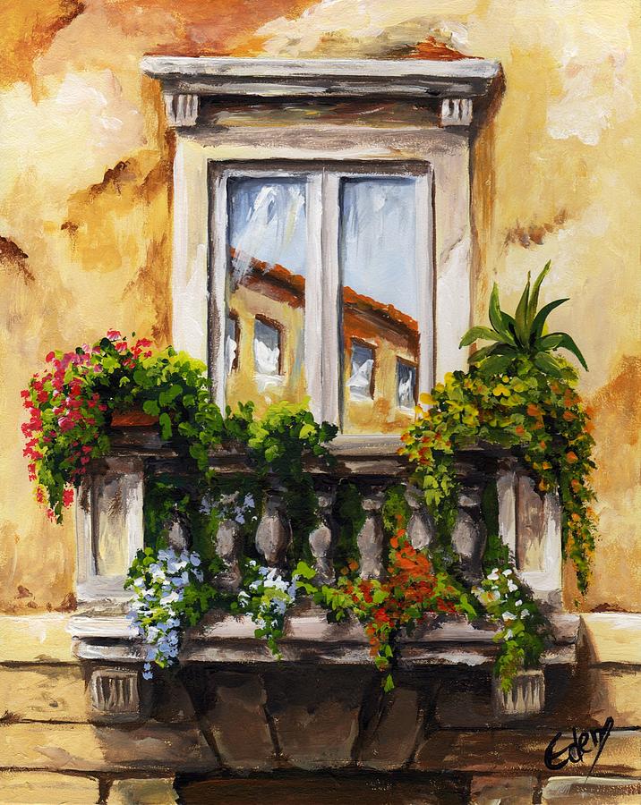716x900 Balcony Of Roma Painting By Voros Edit - Roma Painting